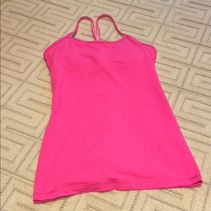 lululemon hot pink power y tank